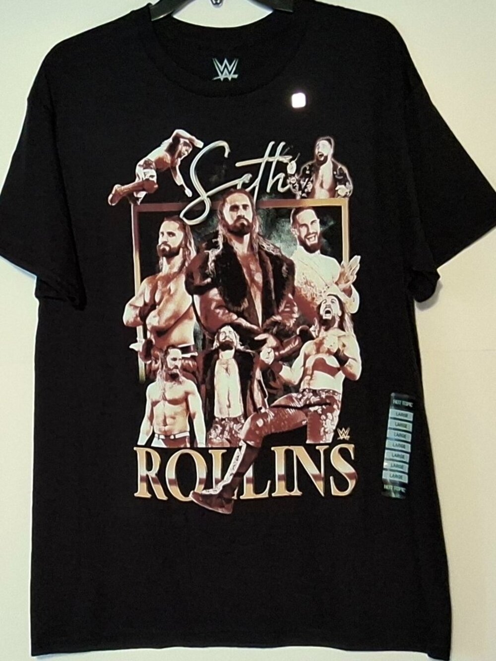 WWE Seth Rollins Collage Graphic Black T-Shirt